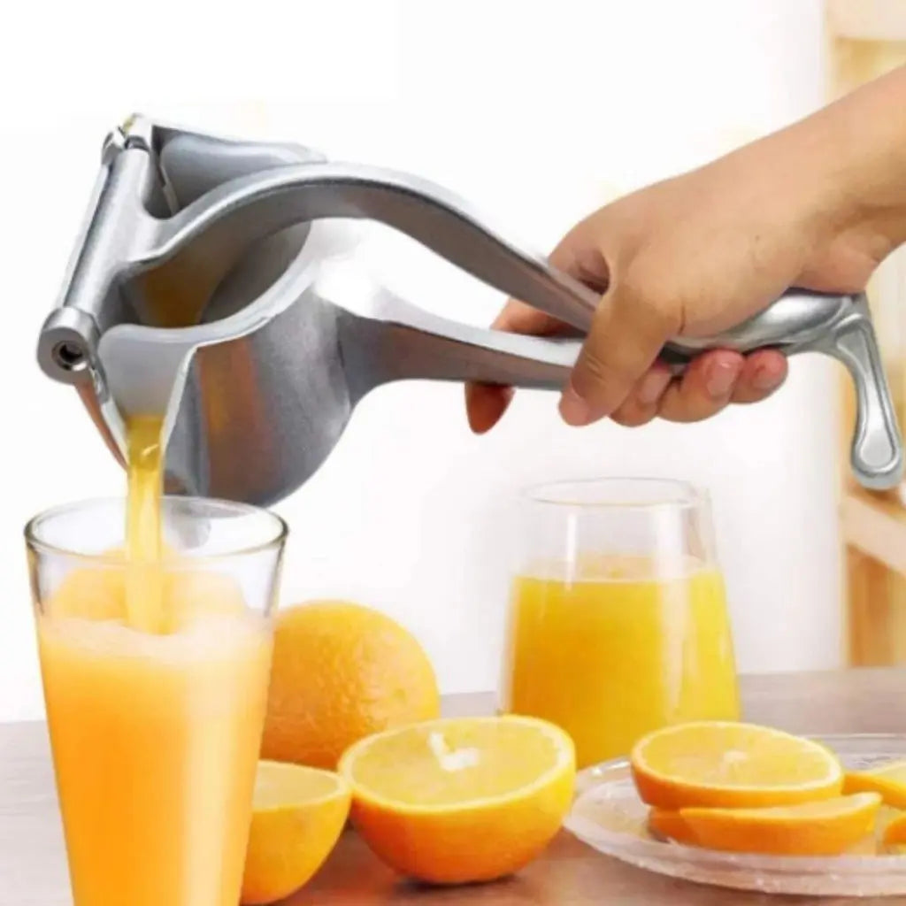 Espremedor Manual De Laranja E Limão Grande Alumínio Fundido Forte AgoraFacilita