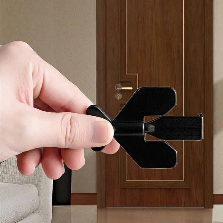 Fechadura Trava Portátil De Segurança Porta De Hotel Aço Inox Tranca Ajustavel Anti Roubo AgoraFacilita