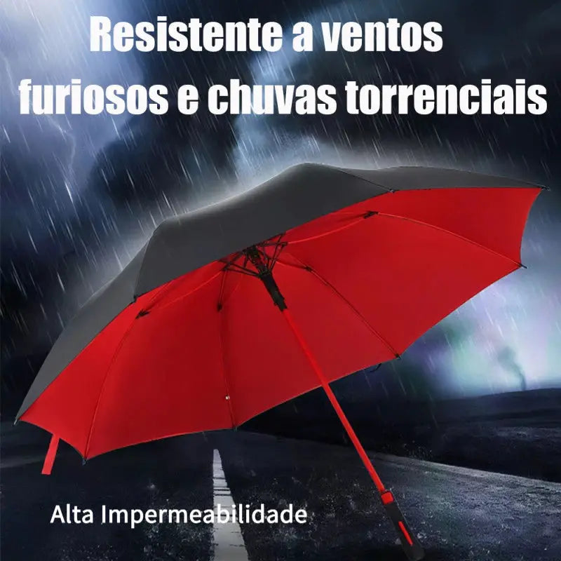 Guarda-Chuva Grande Automático à Prova de Tempestade – Fibra de Vidro e Blackout para 99% de Proteção UV AgoraFacilita