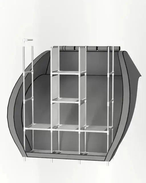 Guarda Roupa Portátil Desmontável Organizador Prático Solteiro e Casal AgoraFacilita