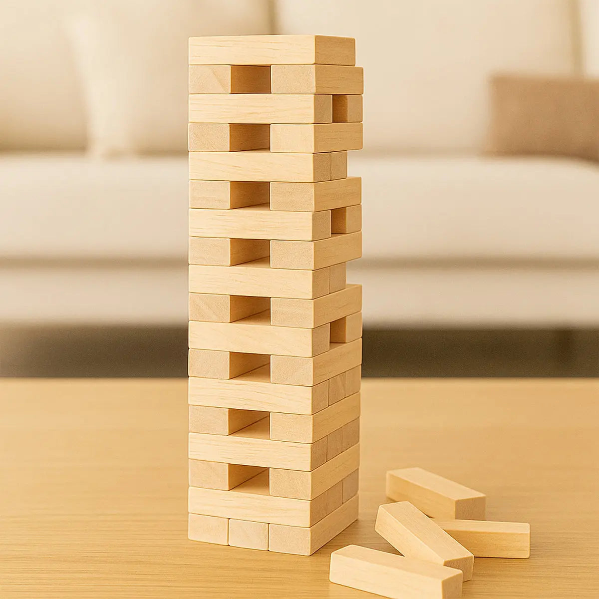 Jogo Caiu Perdeu Torre Madeira 54 Peças Brinquedo Gala AgoraFacilita