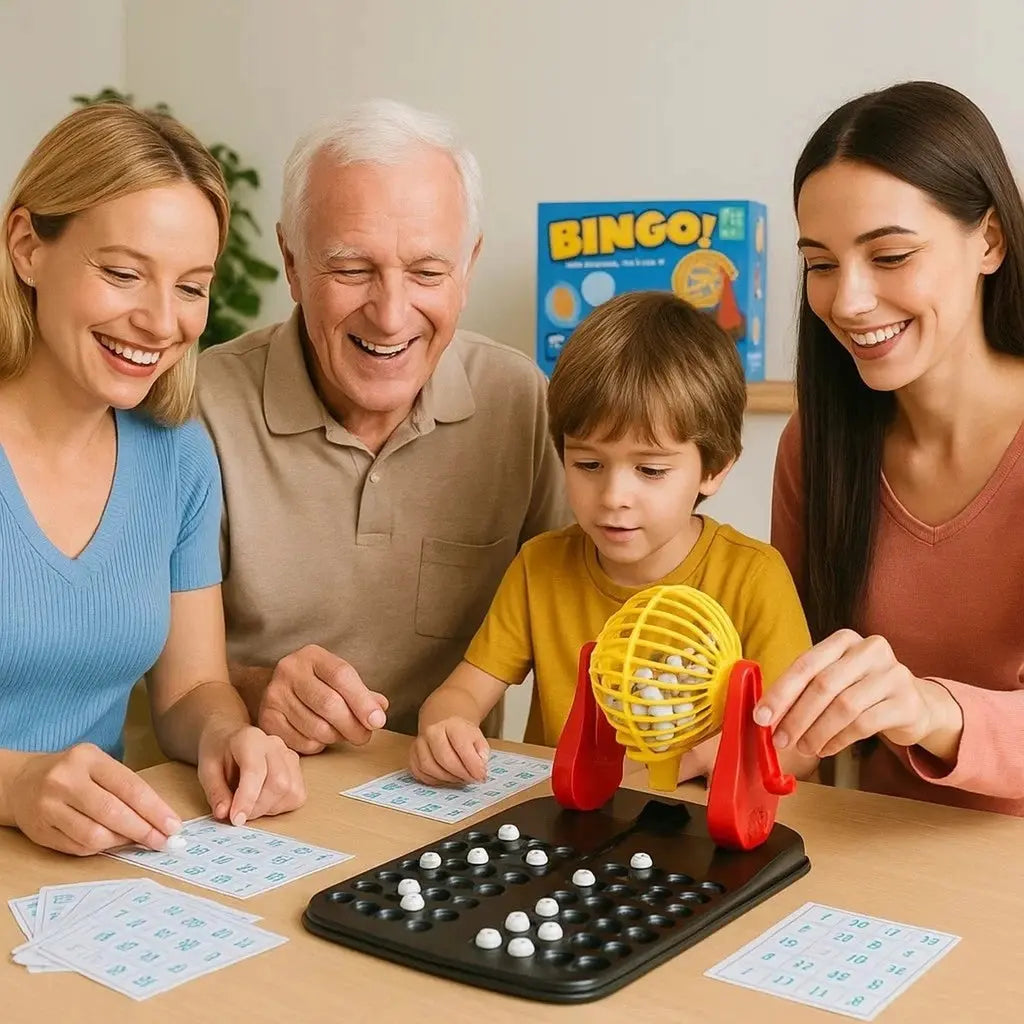 Jogo de Bingo Infantil com Globo Giratório – 48 Cartelas e 90 Bolinhas Produtgy