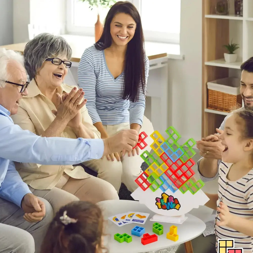 Jogo de Equilíbrio Educativo com Blocos de Empilhamento – Brinquedo Divertido para Crianças e Família Produtgy