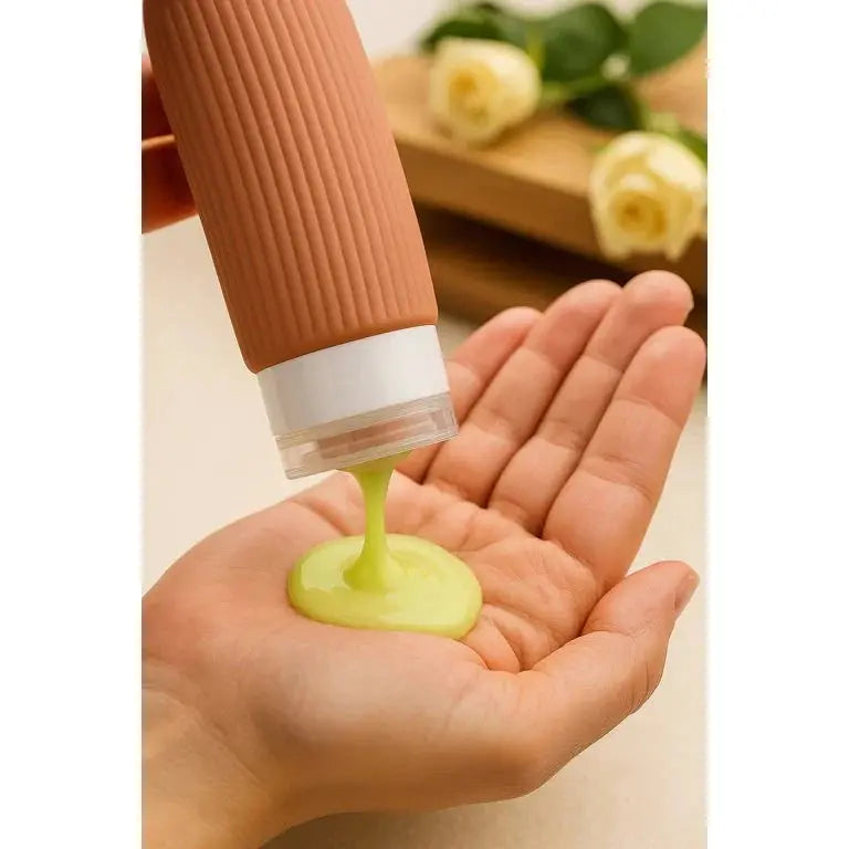 Kit 4 Frascos de Silicone para Viagem – 90ml Antivazamento TOP Viagem