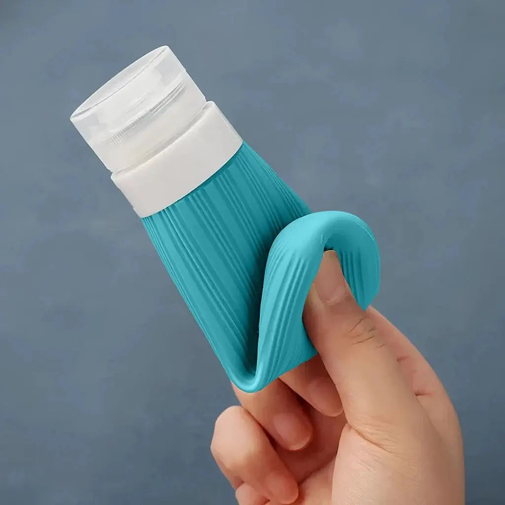 Kit 4 Frascos de Silicone para Viagem – 90ml Antivazamento TOP Viagem