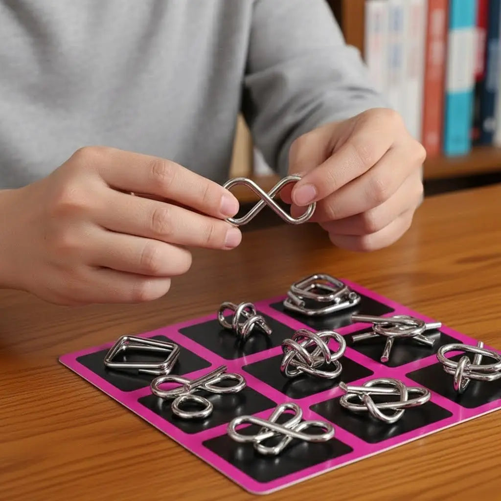 Kit Quebra Cabeça de Metal Enigma - AgoraFacilita