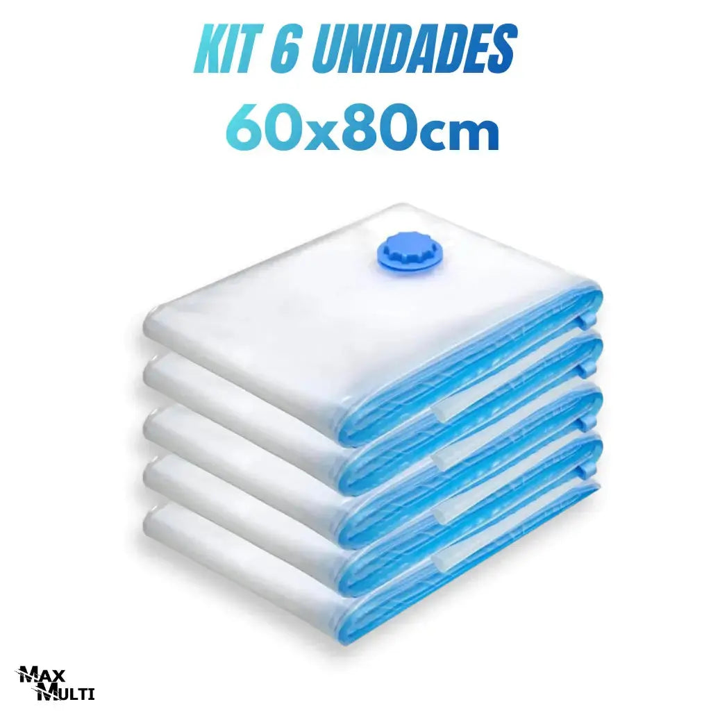 Kit Saco à Vácuo COM ou SEM Bomba Vários Tamanhos para Guarda Roupa Organização Mala Viagem Limpeza AgoraFacilita