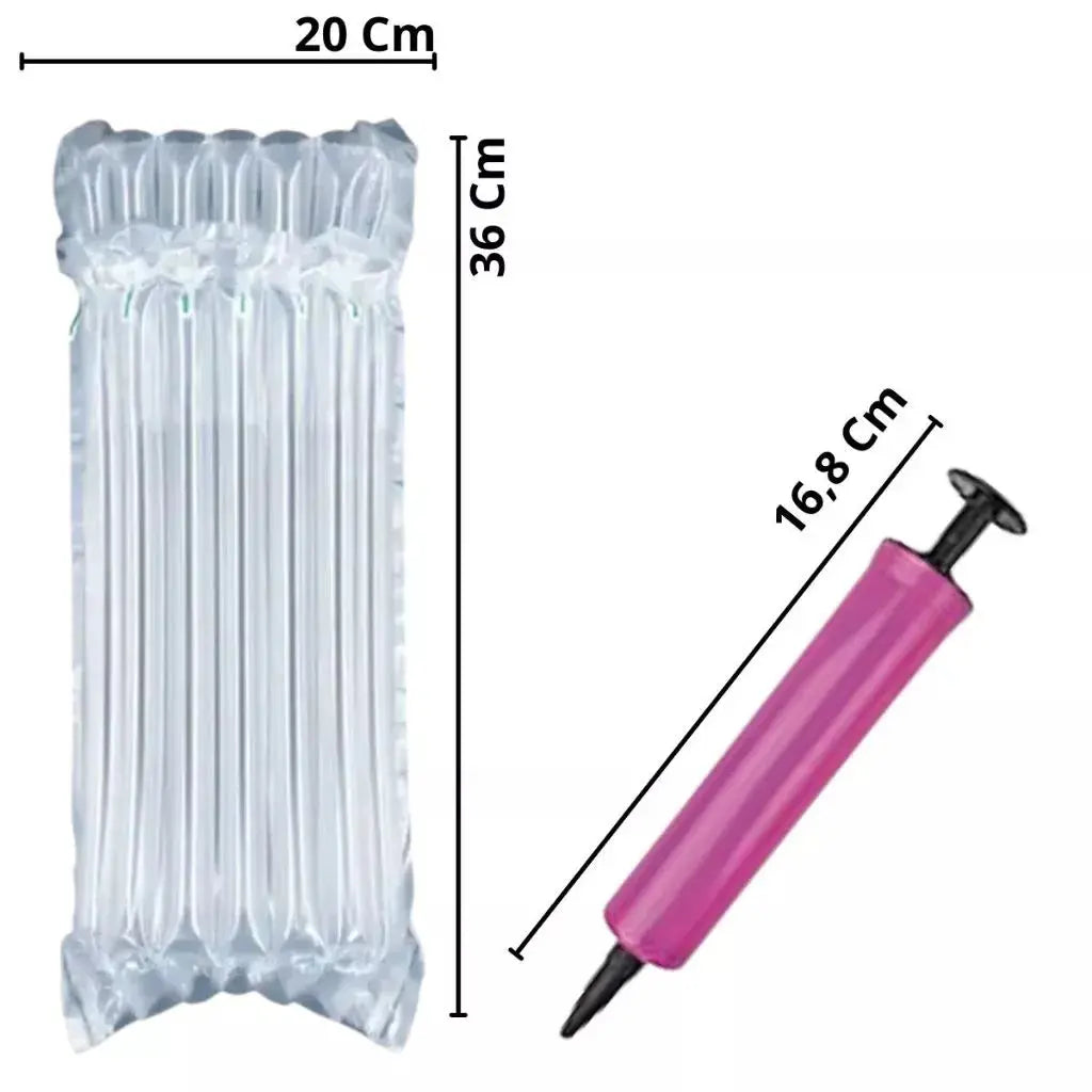 Kit bomba e 10 Saco Inflávei Air Bag Wine Bag Proteção Garrafa Vinho e bebidas Transporte Seguro 721 AgoraFacilita