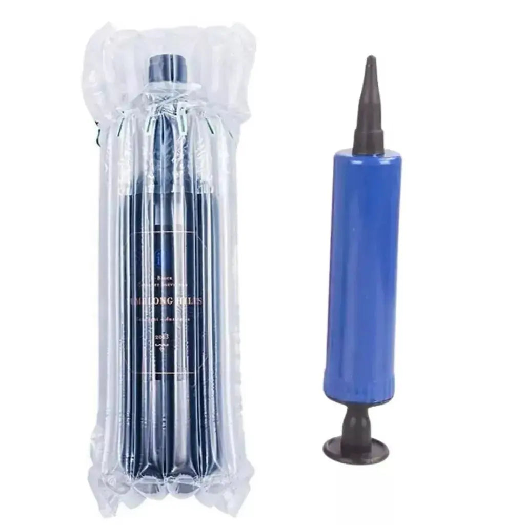 Kit bomba e 10 Saco Inflávei Air Bag Wine Bag Proteção Garrafa Vinho e bebidas Transporte Seguro 721 AgoraFacilita