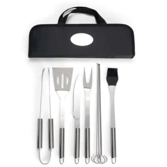 Kit para Churrasco 9 peças conjunto de aço inoxidável Zuma Shop Eletro