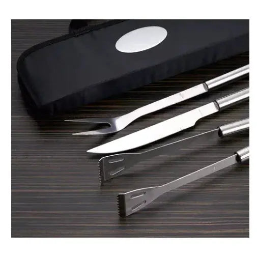 Kit para Churrasco 9 peças conjunto de aço inoxidável Zuma Shop Eletro