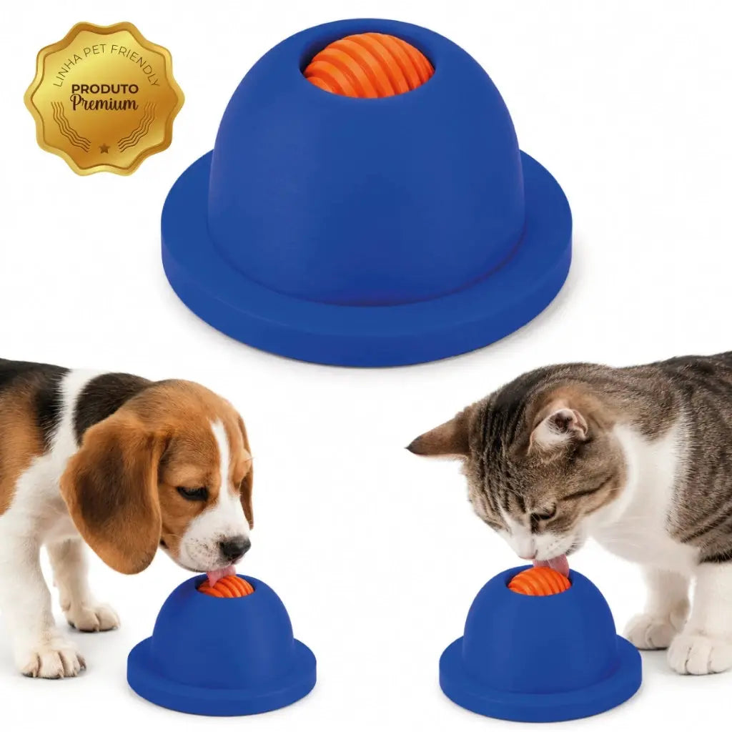 Lambedor Pet Bolinha Rotativa Tapete De Lamber Cães Gatos AgoraFacilita