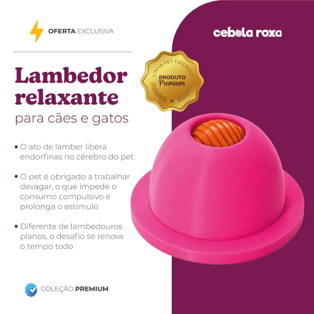 Lambedor Pet Bolinha Rotativa Tapete De Lamber Cães Gatos AgoraFacilita