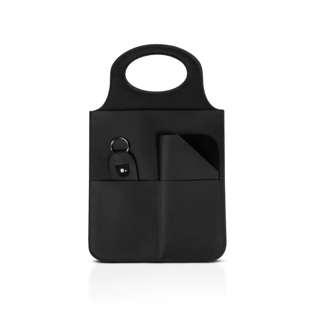 Lixeira Automotiva Carro Couro Porta Lixo Universal + Porta Oculos Chaveiro AgoraFacilita