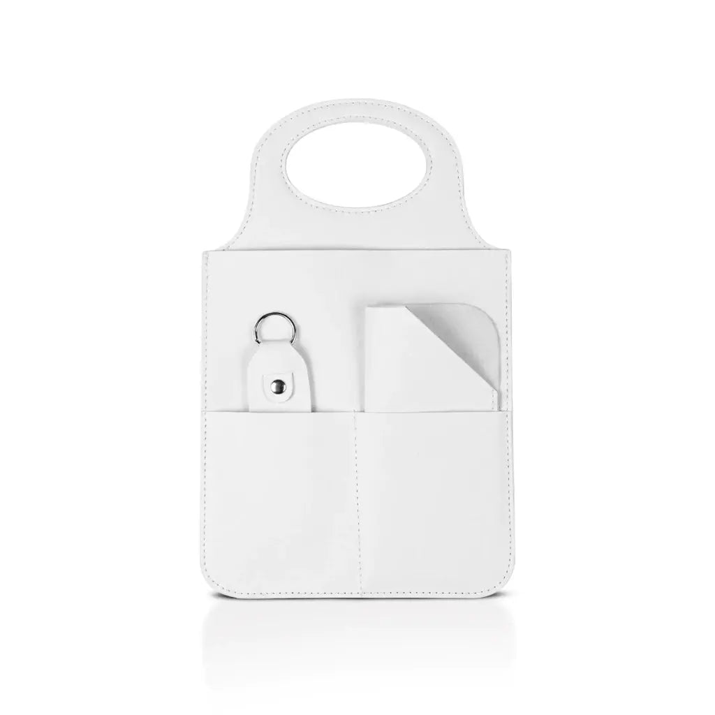 Lixeira Automotiva Carro Couro Porta Lixo Universal + Porta Oculos Chaveiro AgoraFacilita