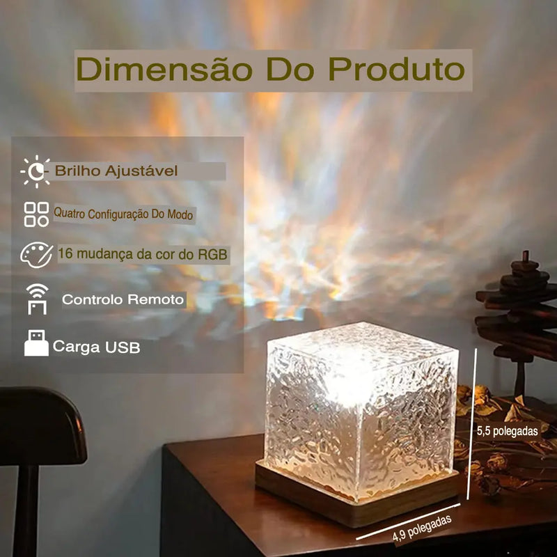 Luminária Projetora Nórdica - 16 Cores Led + Controle Remoto AgoraFacilita