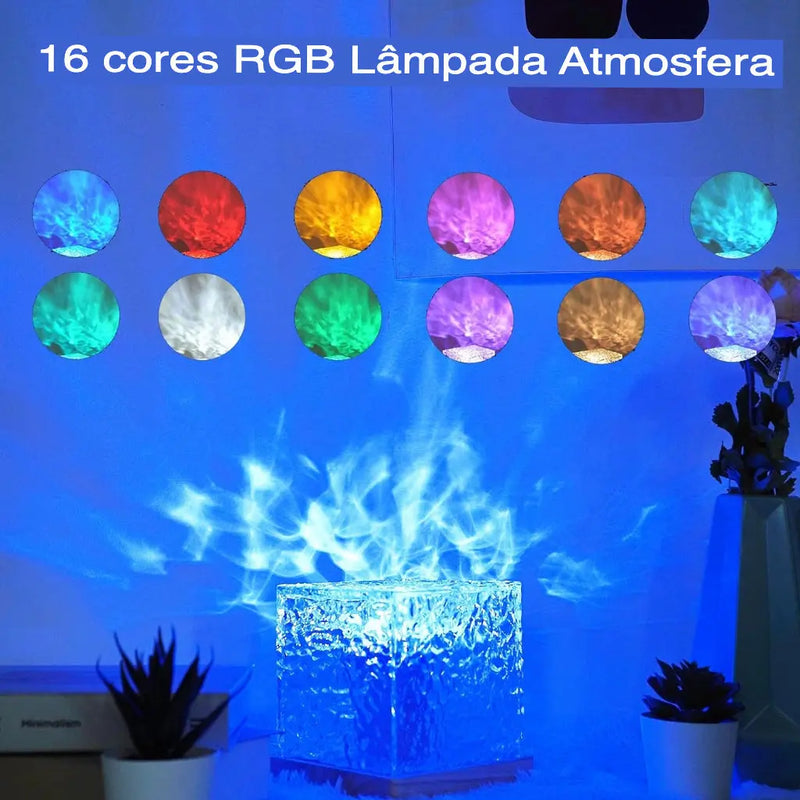 Luminária Projetora Nórdica - 16 Cores Led + Controle Remoto AgoraFacilita