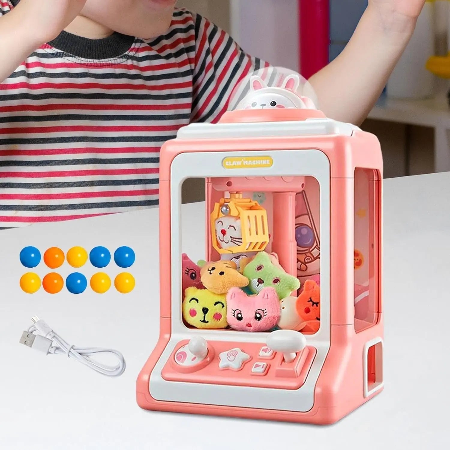 Máquina de Diversão Pega Ursinhos Infantil – Garra com Fichas e Brindes Produtgy