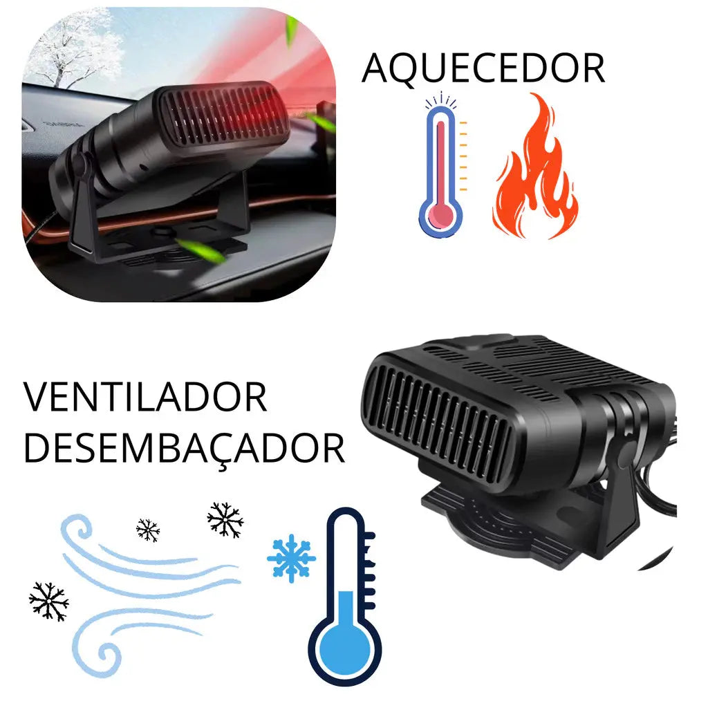 Mini Ar Condicionado Desembaçador Portatil Ventila Calor AgoraFacilita