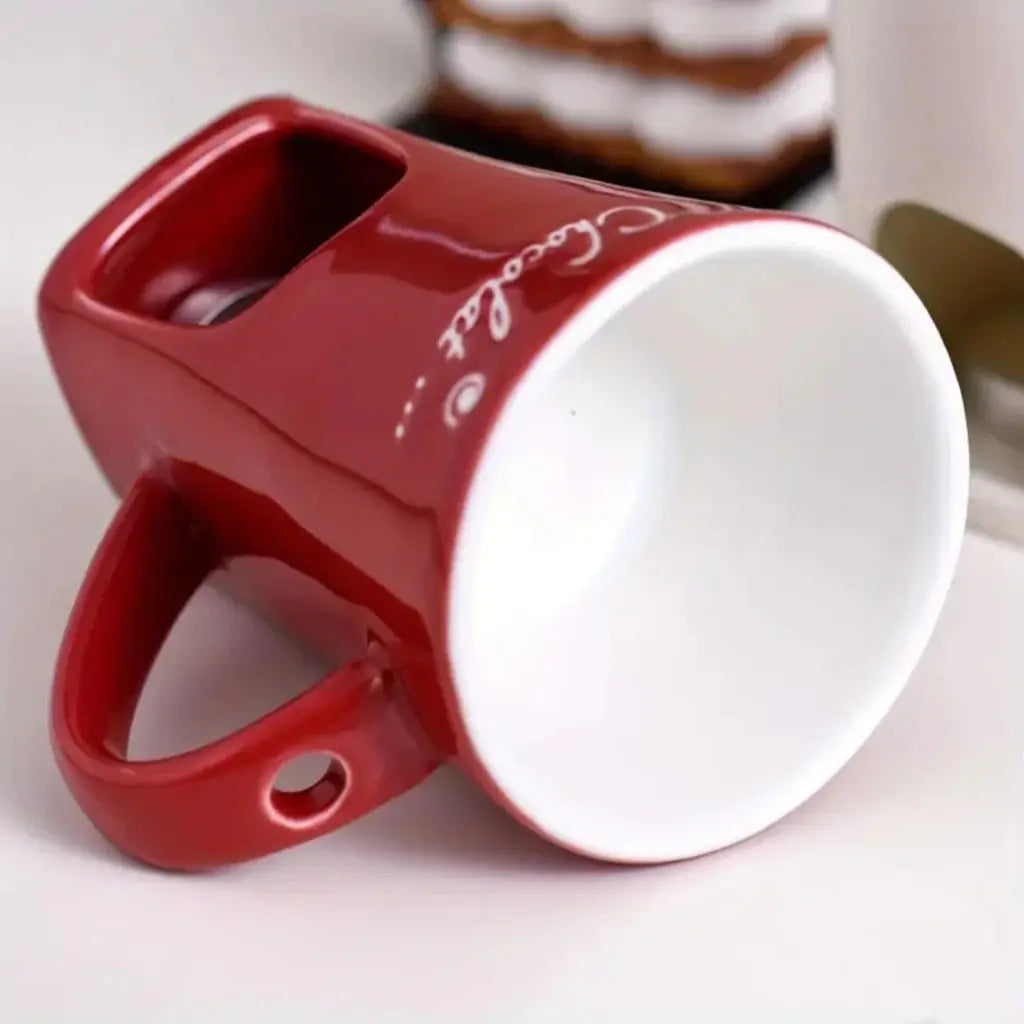 Mini Fondue Porcelana Caneca Casal Com 1 Garfo AgoraFacilita