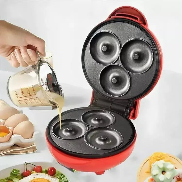 Mini Máquina de Donuts Elétrica 3 Furos - Cozimento Rápido 110V AgoraFacilita
