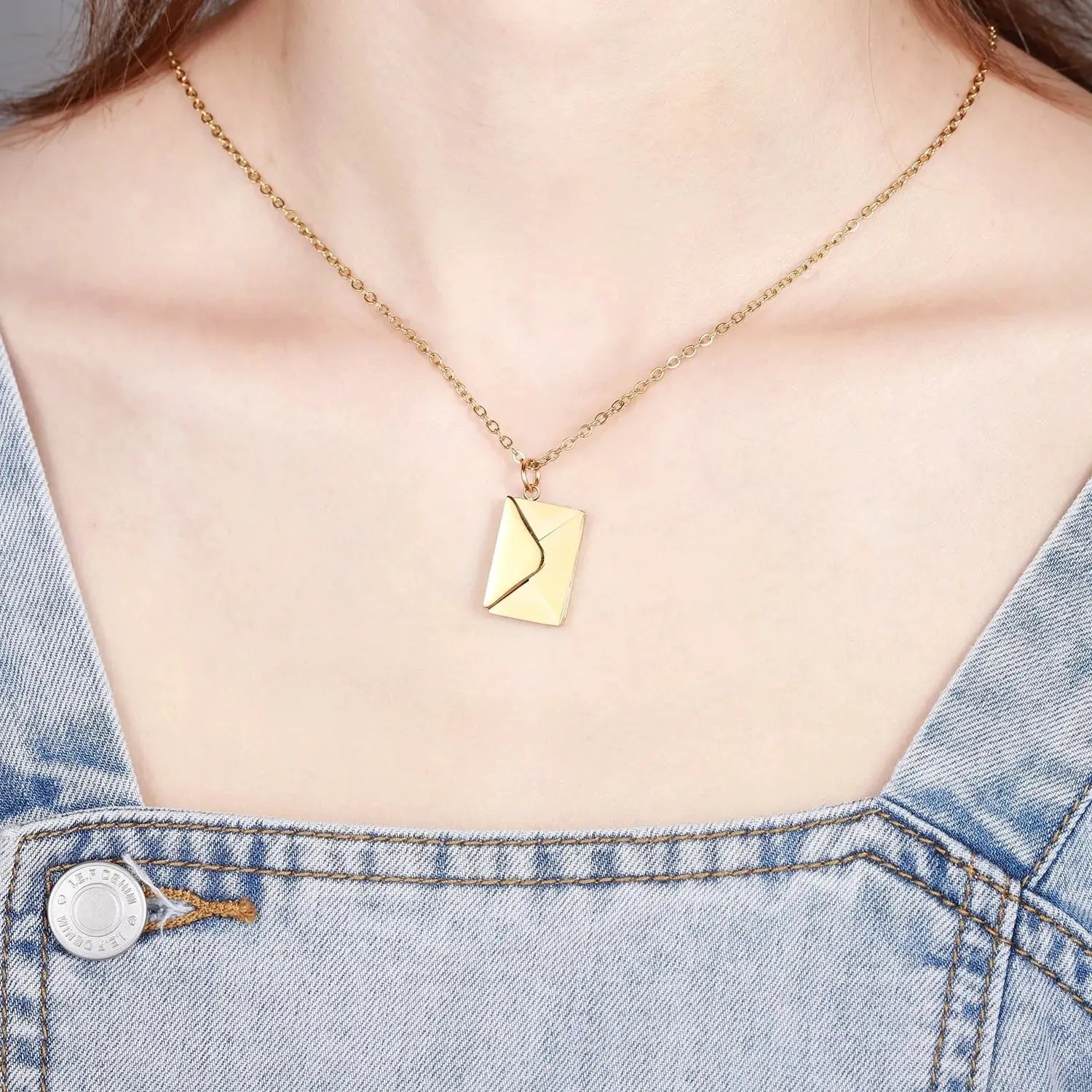 NeckGold - Colar com Pingente Envelope Personalizado AgoraFacilita