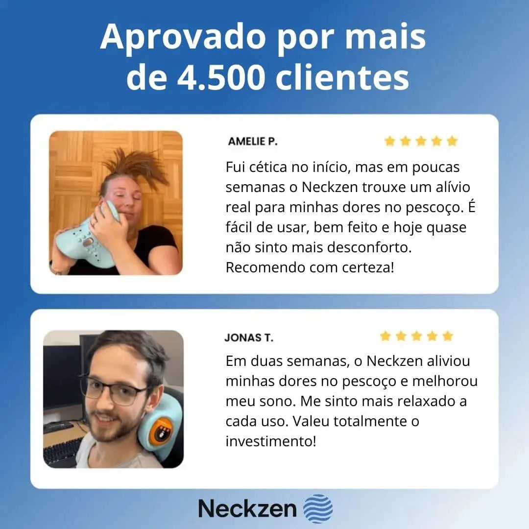 NeckZen - Massageador Cervical 4 em 1 AgoraFacilita
