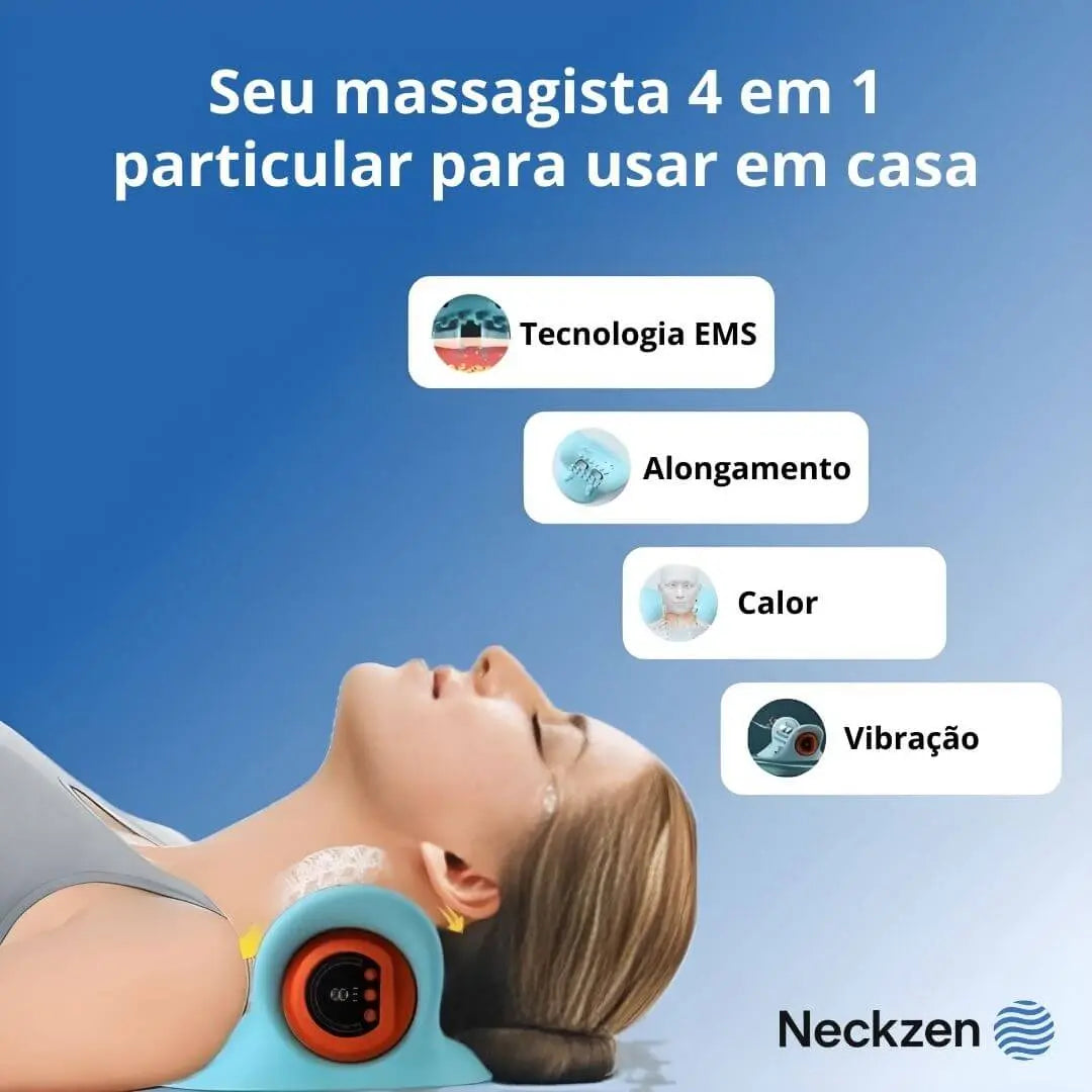 NeckZen - Massageador Cervical 4 em 1 AgoraFacilita
