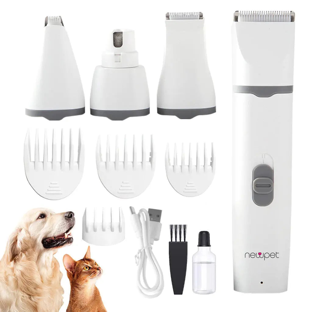 Newpet 4 em 1 Máquina De Tosa Elétrico Profissional Pet Cachorro Gato -Bivolt. AgoraFacilita