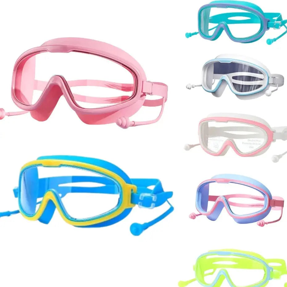 Óculos De Natação Infantil Com Protetor Auricular Menino Menina Proteção Uv Antiembaçante AgoraFacilita