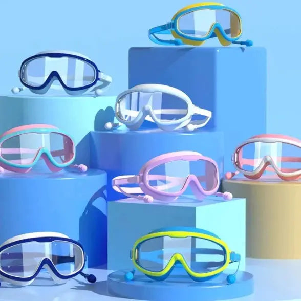 Óculos De Natação Infantil Com Protetor Auricular Menino Menina Proteção Uv Antiembaçante AgoraFacilita