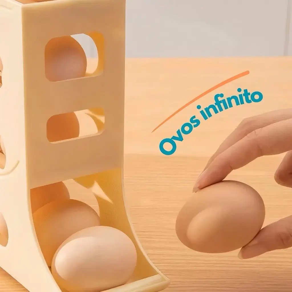 Ovolar - Organizador de Ovos com Rolagem Automática - Entrega Grátis Tia Malu