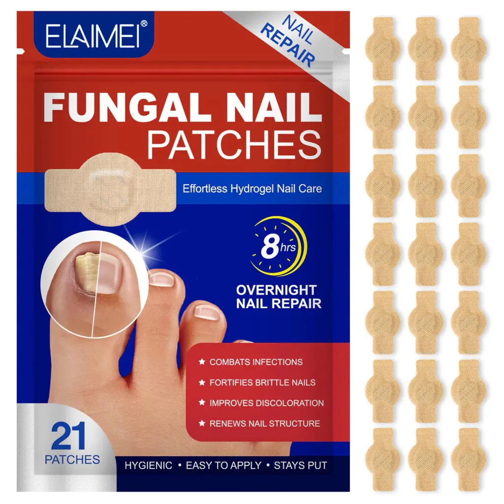 Patches De Fungos Para Unhas, 21 Pçs Pé Reparação De Unhas Remendo Cinza Correção Fúngica Adesivo AgoraFacilita