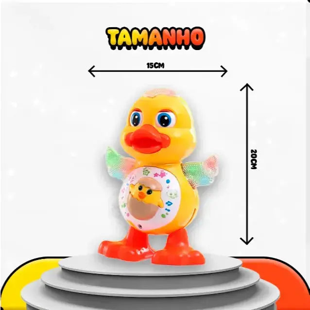 Brinquedo Pato Patinho Dançante Musical Dança, Anda, Mexe, com Luz E Som AgoraFacilita