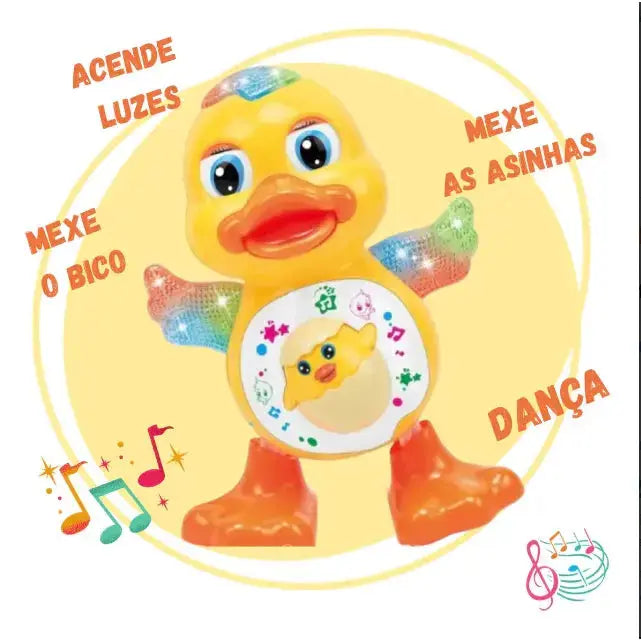 Brinquedo Pato Patinho Dançante Musical Dança, Anda, Mexe, com Luz E Som AgoraFacilita