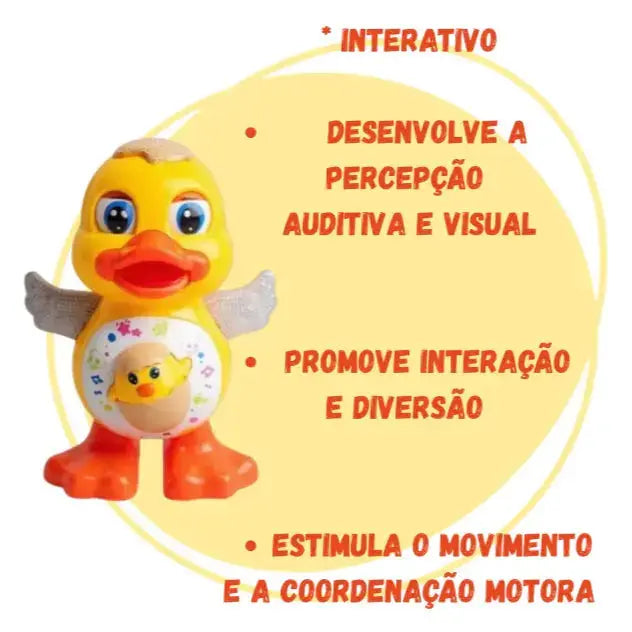Brinquedo Pato Patinho Dançante Musical Dança, Anda, Mexe, com Luz E Som AgoraFacilita