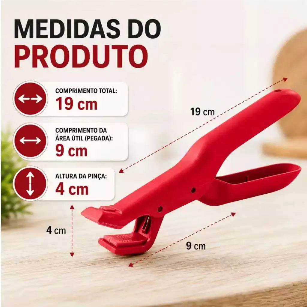 Pegador De Panela Quente travessa Pinça Multiuso Silicone 2un Utensilio de Cozinha AgoraFacilita