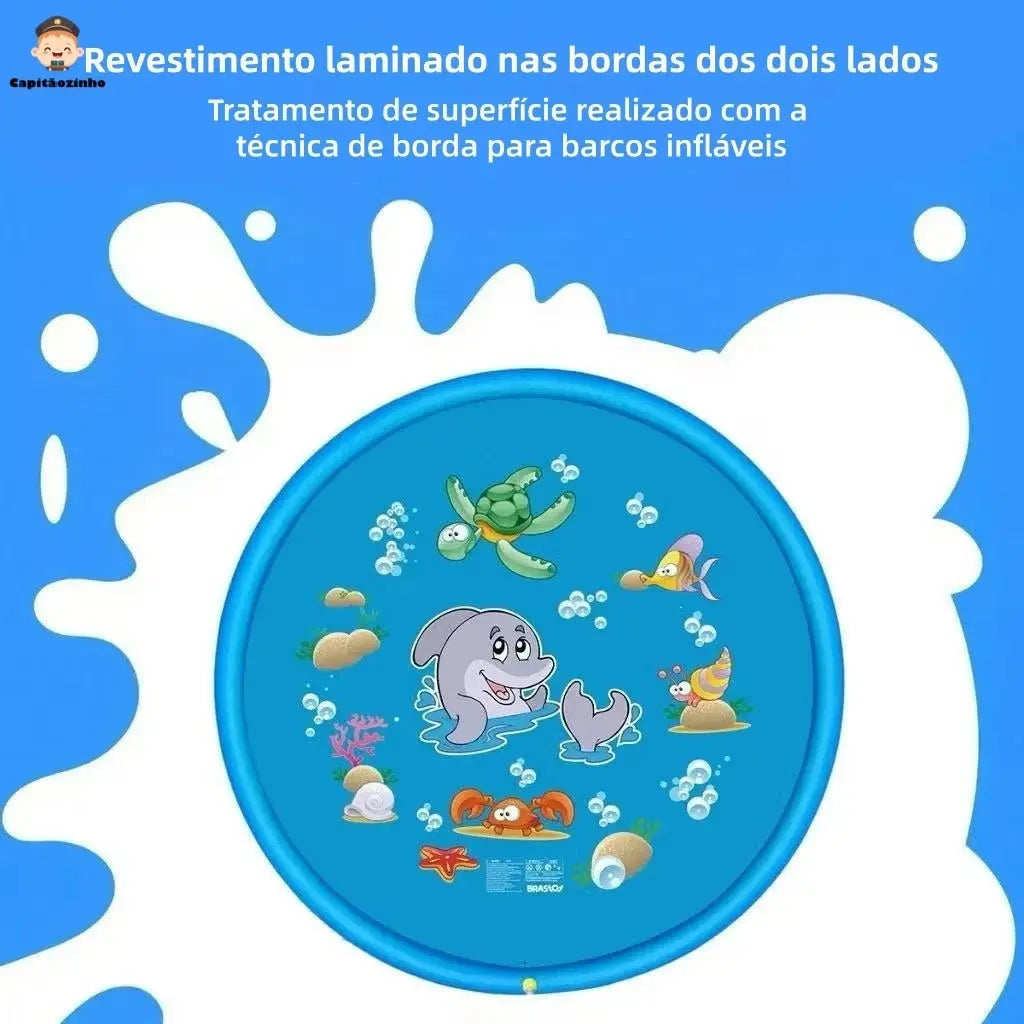 Piscina Com Chafariz Brinquedo Tapete Inflavel Pulverizador AgoraFacilita
