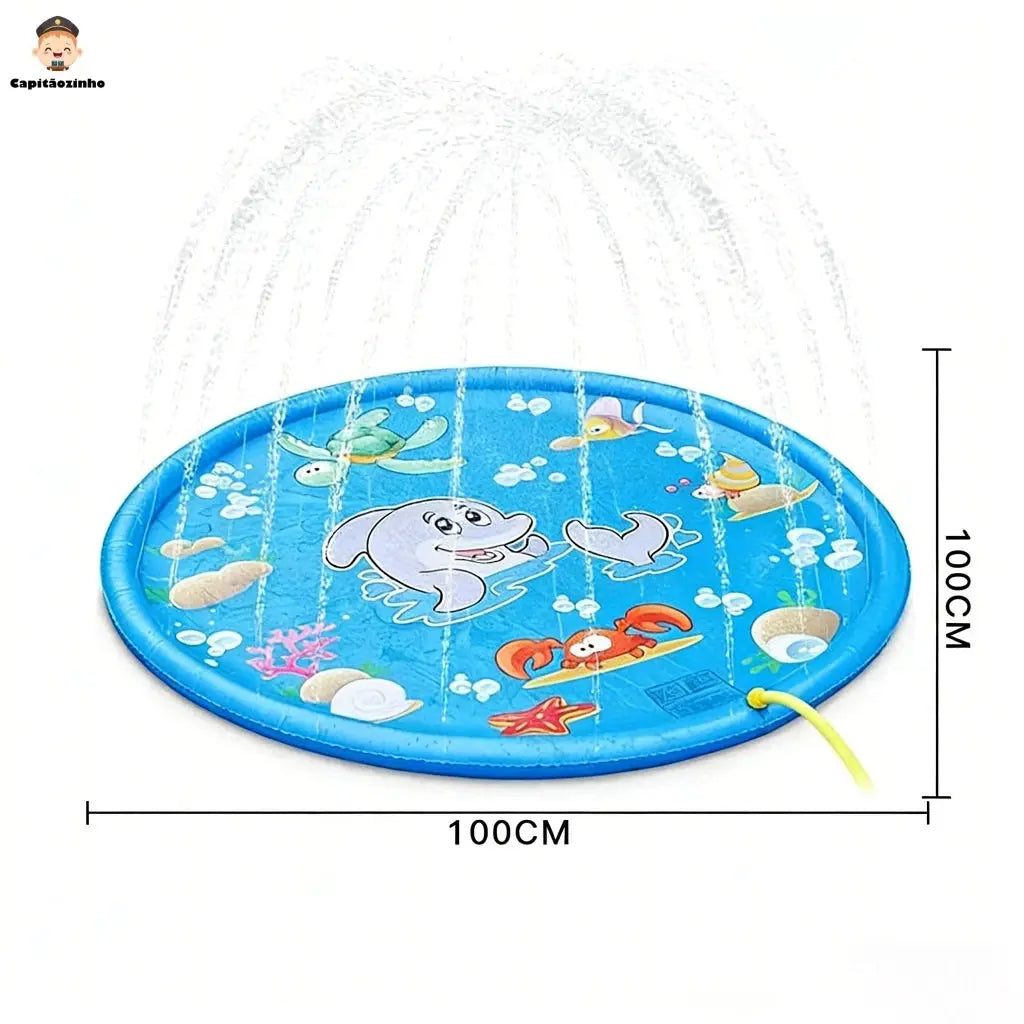 Piscina Com Chafariz Brinquedo Tapete Inflavel Pulverizador AgoraFacilita