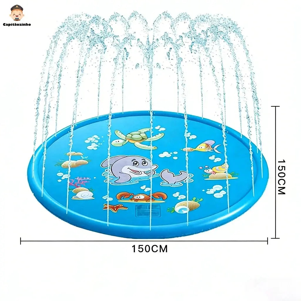 Piscina Com Chafariz Brinquedo Tapete Inflavel Pulverizador AgoraFacilita