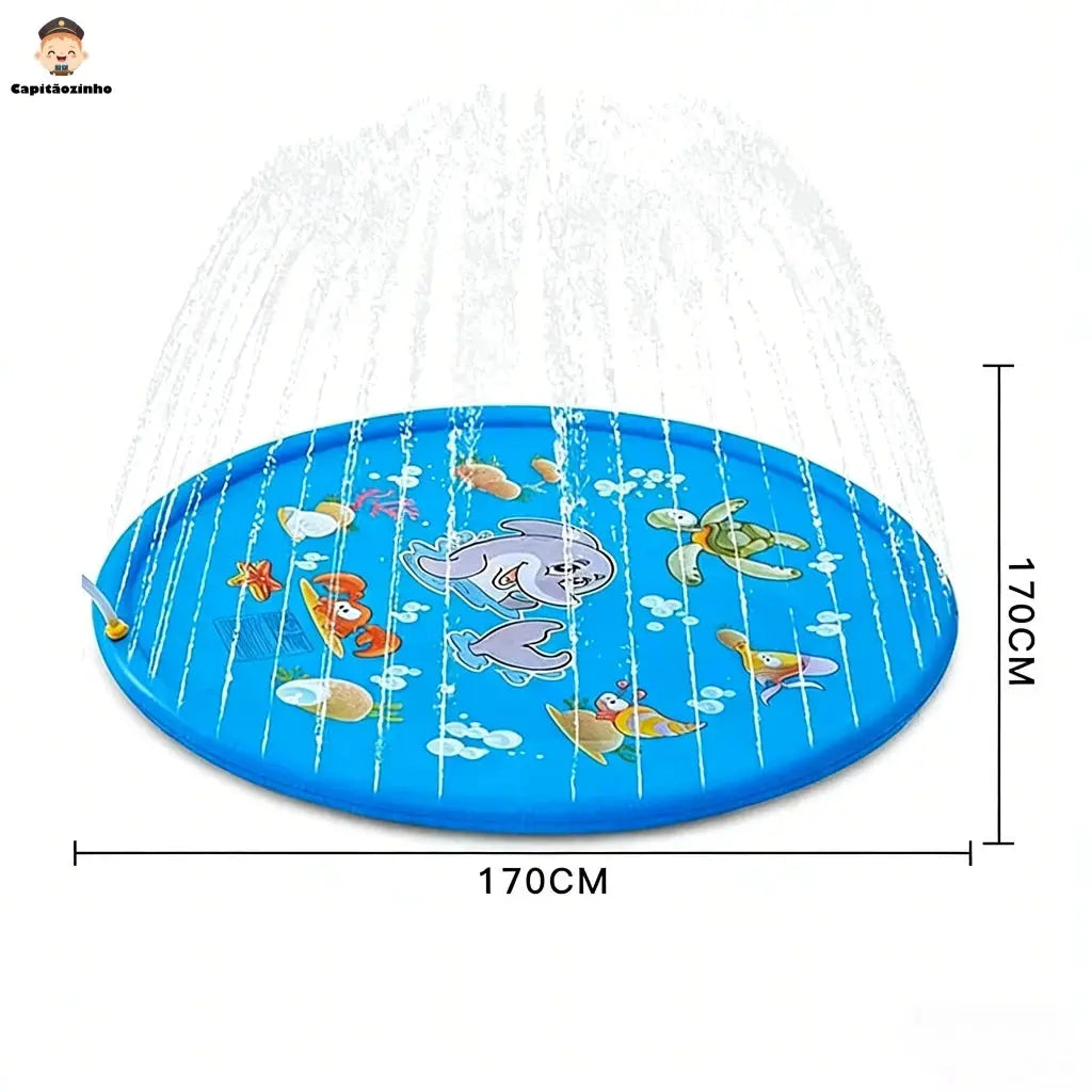 Piscina Com Chafariz Brinquedo Tapete Inflavel Pulverizador AgoraFacilita