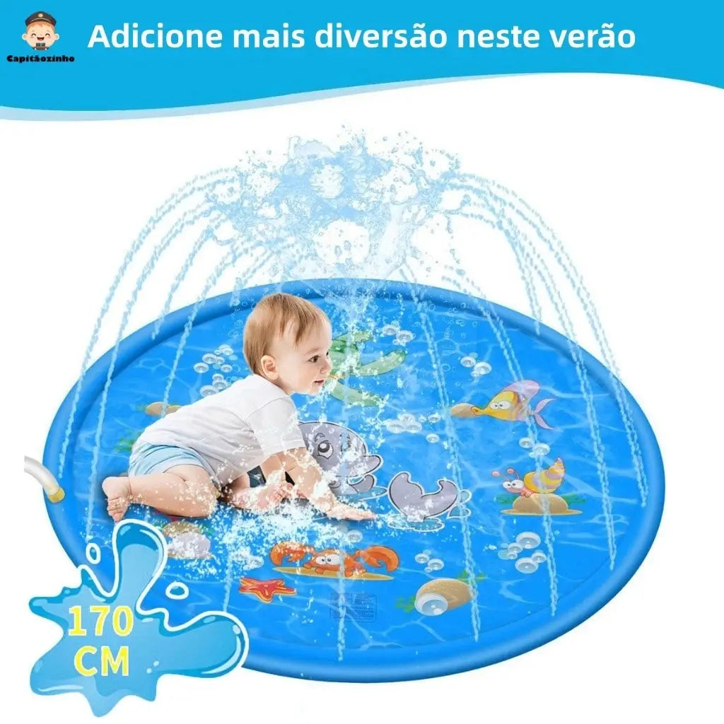 Piscina Com Chafariz Brinquedo Tapete Inflavel Pulverizador AgoraFacilita