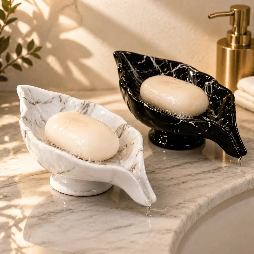 Porta Sabonete Suporte de Sabonete em Barra Elegância Decorativa em Cerâmica para Banheiro Lavabo AgoraFacilita