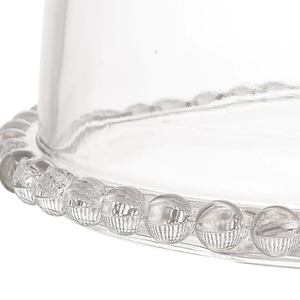 Prato de Bolo / Boleira de Cristal com Pé e Tampa Pearl Wolff AgoraFacilita
