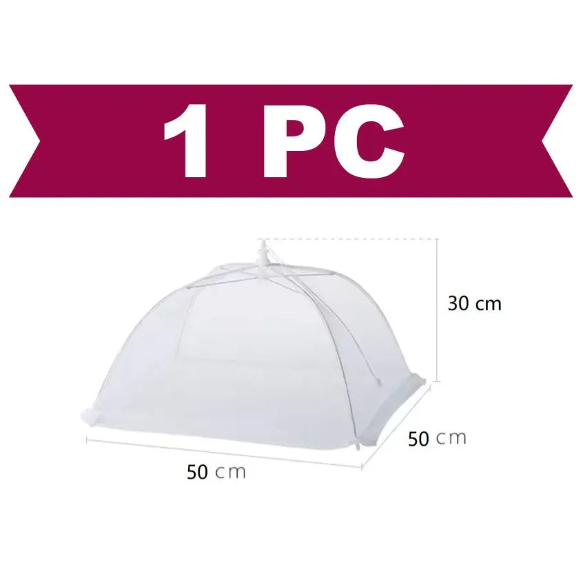 Protetor Tela Mosquiteiro para Alimentos, Frutas e Bolos Cinza Dobrável 80cm AgoraFacilita