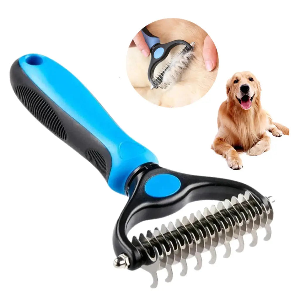 Rasqueadeira Para Cães Gatos 2 em 1 Remove Pelos Mortos e Desembola com Conforto AgoraFacilita