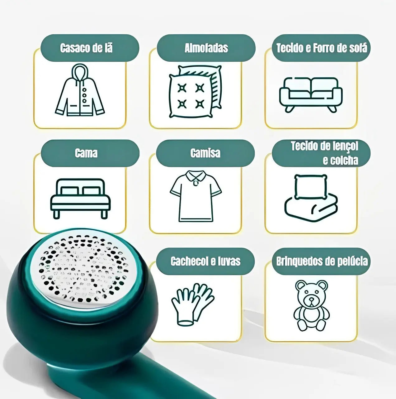 Removedor Elétrico de Bolinhas, Fiapos e Pelos de roupas (Papa Bolinhas) Zuma Shop Eletro