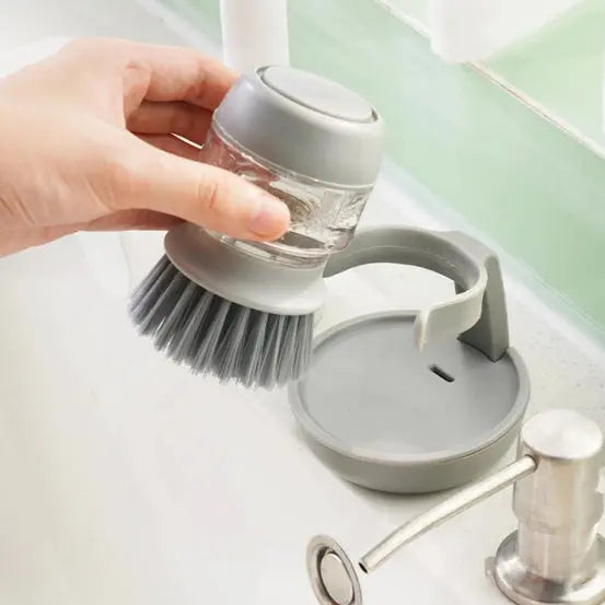 SuperClean - Escova Lava Louça Dispenser Dosador De Detergente - Entrega Grátis Tia Malu
