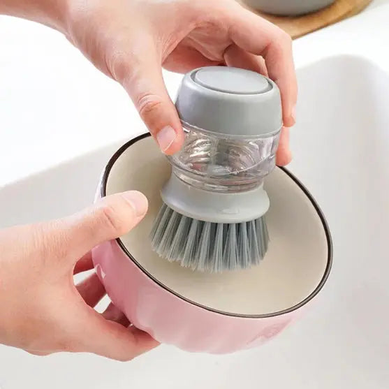SuperClean - Escova Lava Louça Dispenser Dosador De Detergente - Entrega Grátis Tia Malu