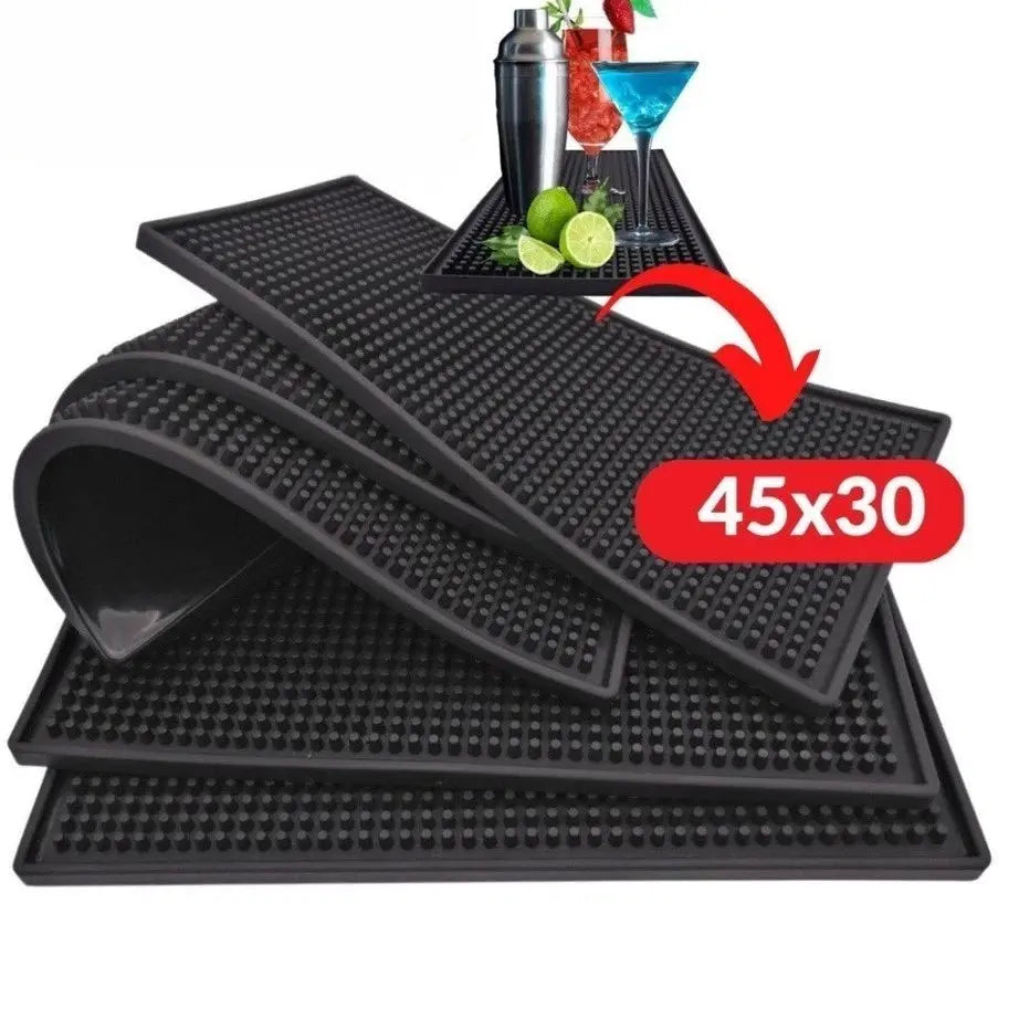Tapete Escorredor PVC Grande 45x30 ou 30x15cm de Louças Porta Copos Prato Barmen e Bartender Para Mesa Bar Drinks Balcão AgoraFacilita